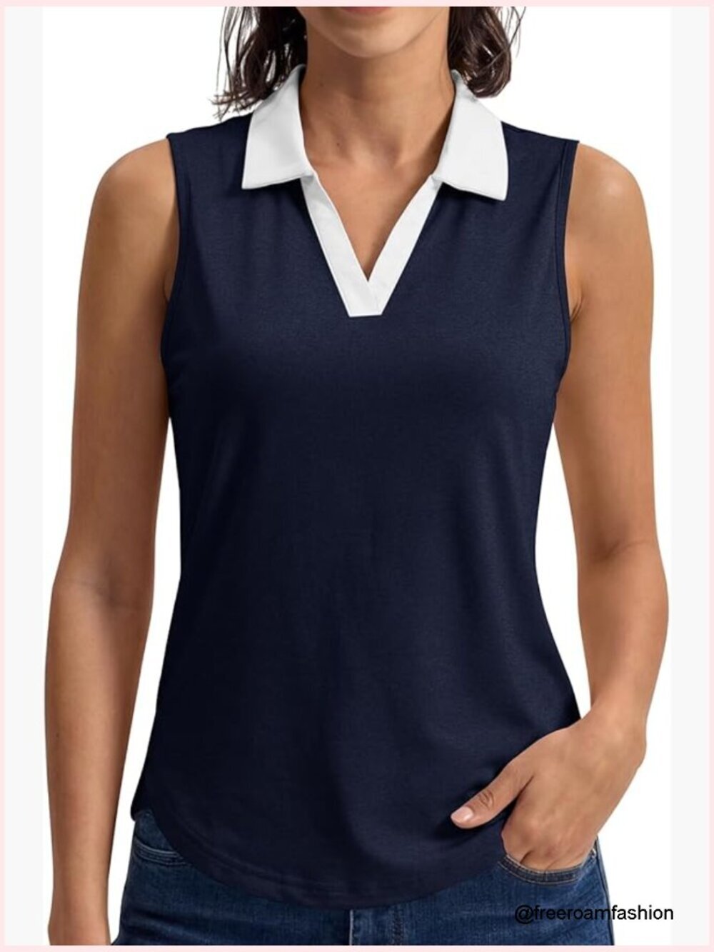 Sleeveless Golf Polo Tank Top UPF 50+ UV Protection Quick Dry Stretch Women's